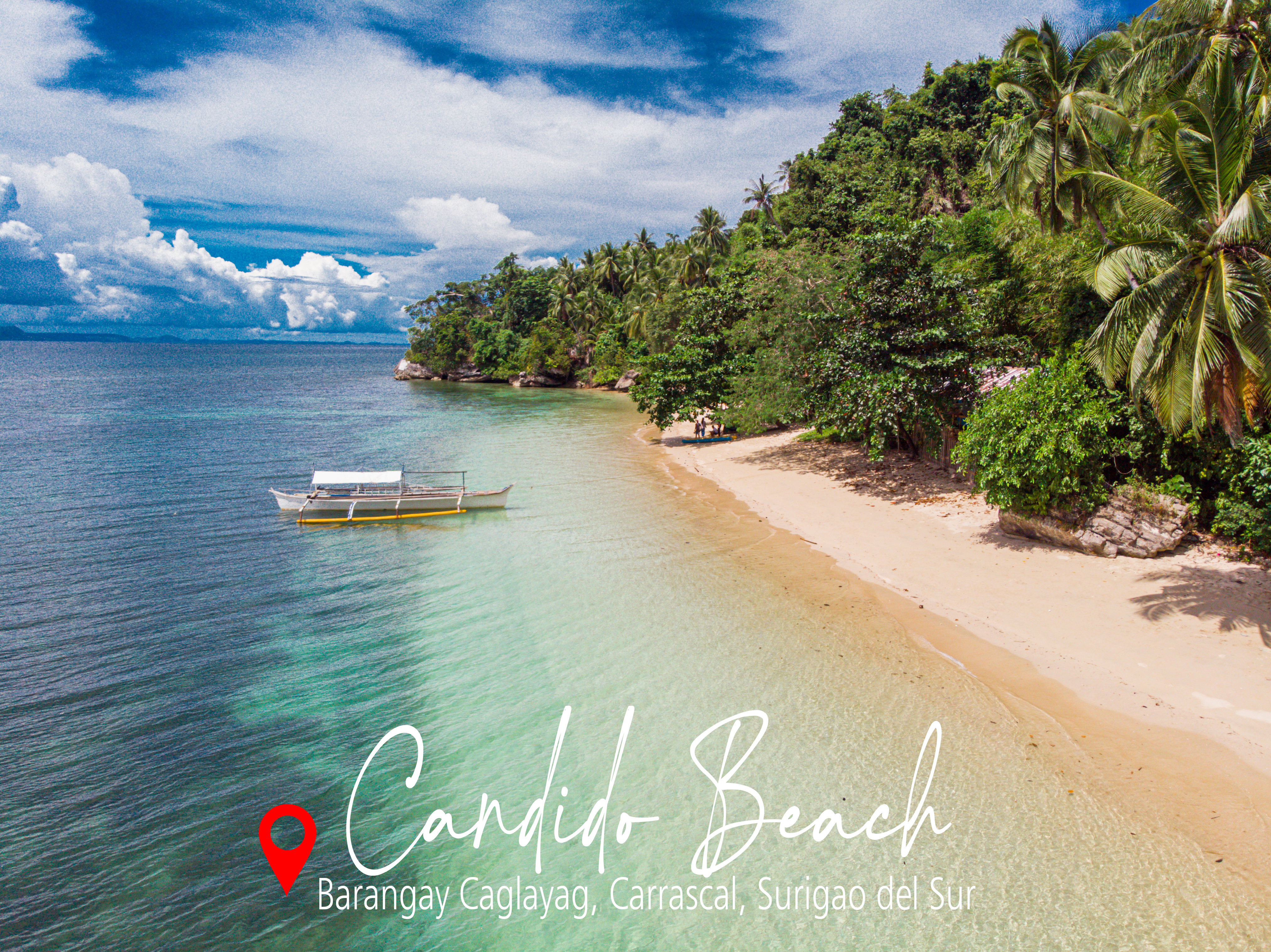 <b class="font-bara"><i class="bi bi-geo-fill h4"></i> CANDIDO BEACH</b> <br/>Located in the north-east side of Carrascal is a beach paradise with a 150m stretch of powdery white sand embraced in crystal clear blue water. Candido is a sanctuary to both human and wildlife alike, due to its remote location, it’s a perfect get-away site for tourists and a breeding ground for certain species.